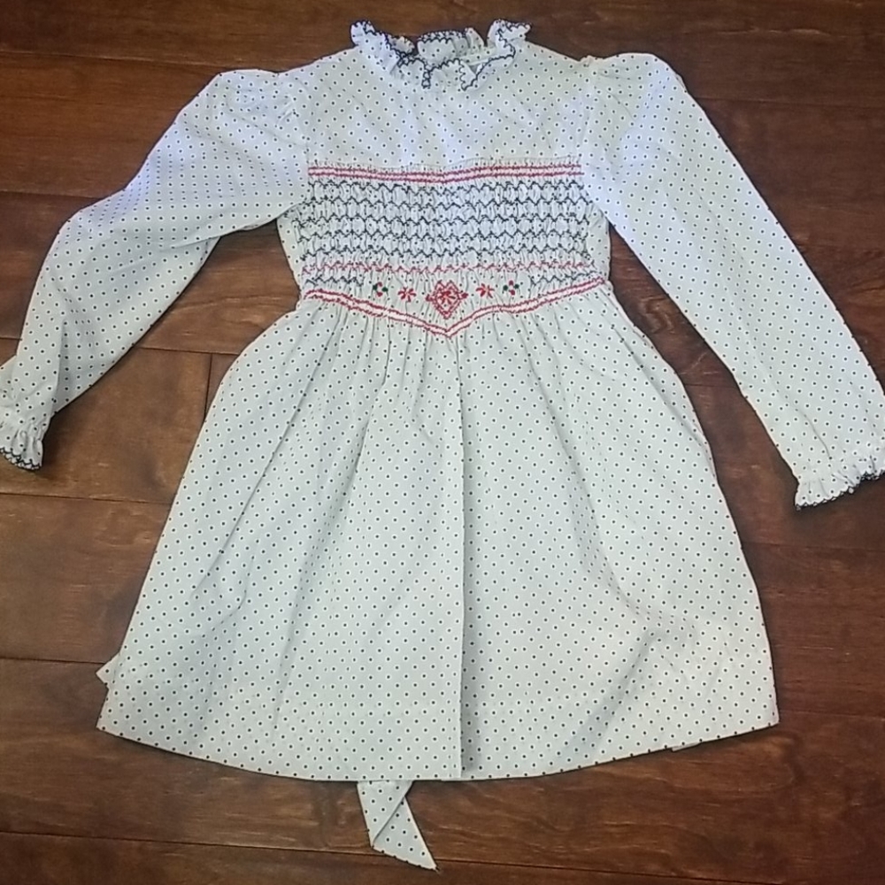 Polly flinders vintage smocked dress